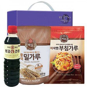 [선물세트] 몽고진간장500 백설밀가루500 부침가루(3종)